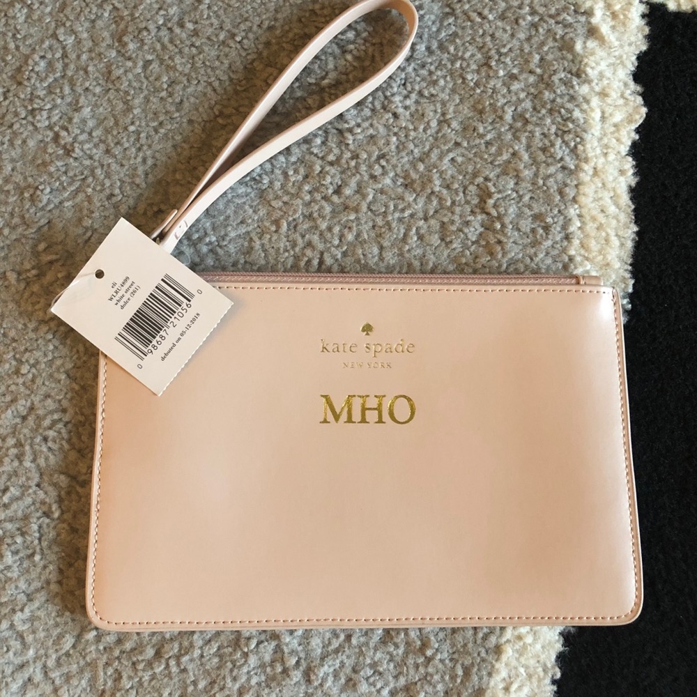 NWT Kate Spade Eli White Street Leather Wristlet